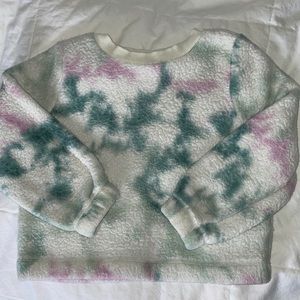 Fuzzy Fleece Tie Dye Sweatshirt